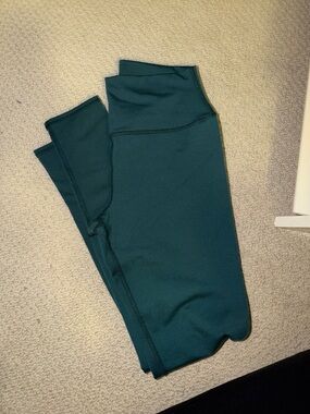 ALO Yoga teal fleece leggings
